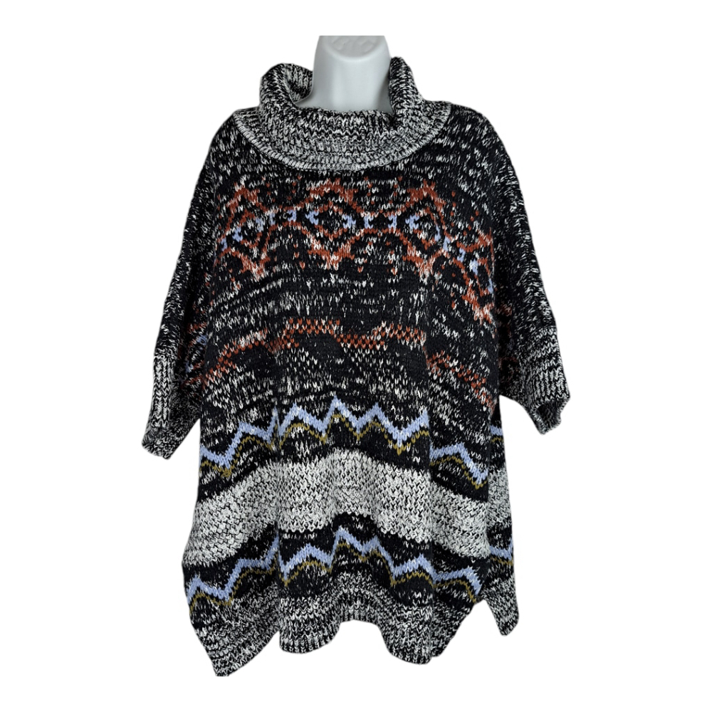 Women's Northern Reflections Sweater S/M Black White Scandinavian